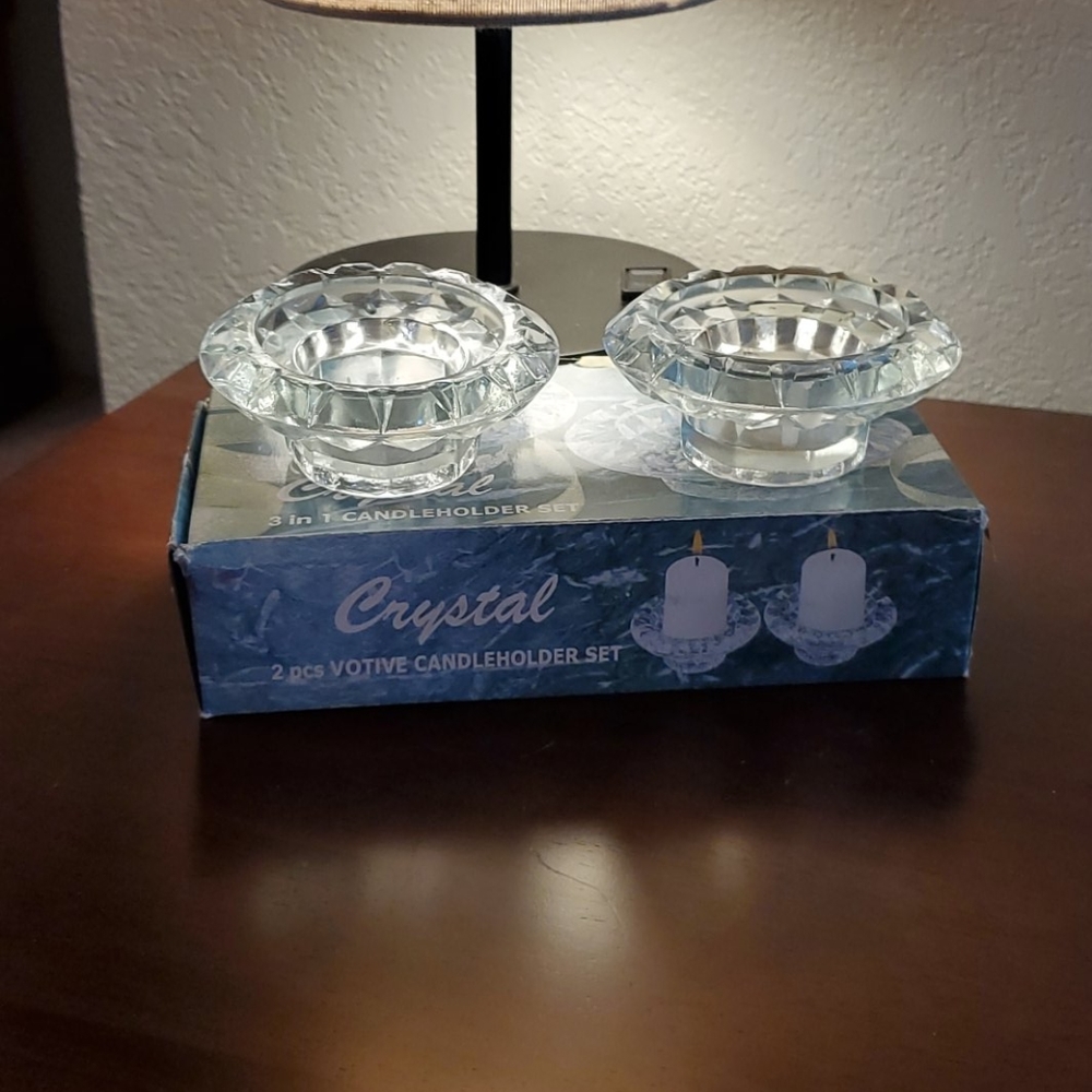 Crystal Candleholder Set